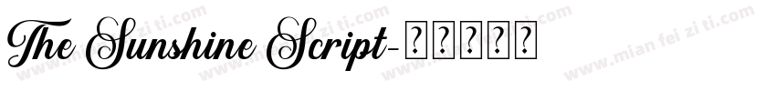 The Sunshine Script字体转换